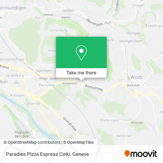 Paradies Pizza Express Cinki map