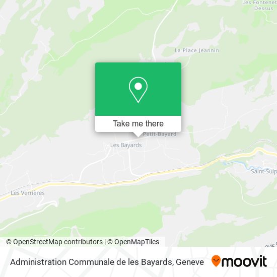 Administration Communale de les Bayards map