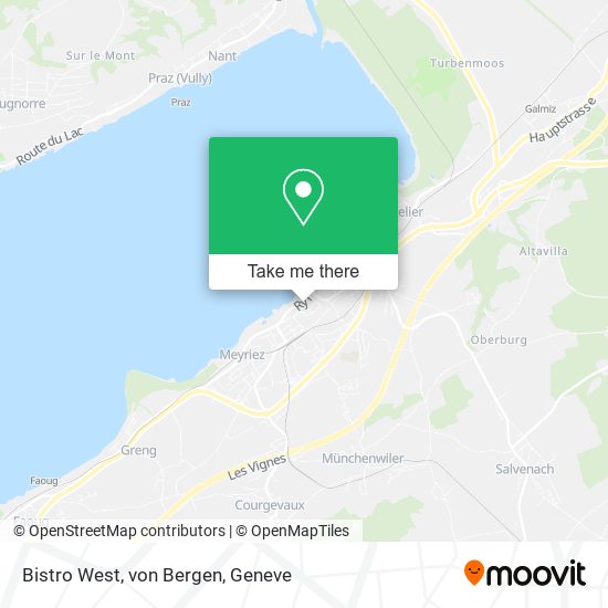 Bistro West, von Bergen map