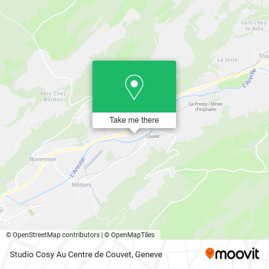 Studio Cosy Au Centre de Couvet map