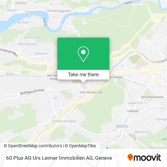 60 Plus AG Urs Leimer Immobilien AG map