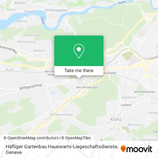 Häfliger Gartenbau Hauswarts-Liegeschaftsdienste map