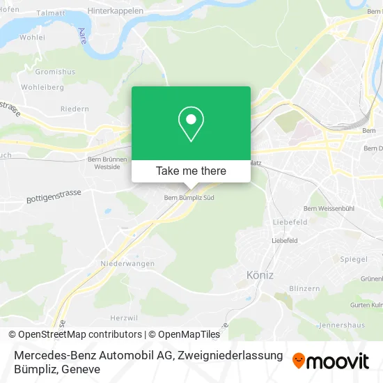 Mercedes-Benz Automobil AG, Zweigniederlassung Bümpliz map