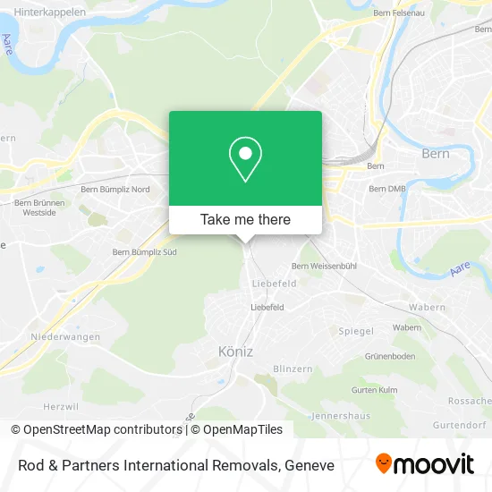 Rod & Partners International Removals map