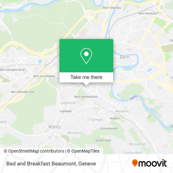 Bed and Breakfast Beaumont map