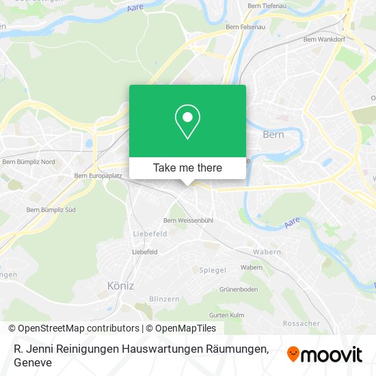 R. Jenni Reinigungen Hauswartungen Räumungen map