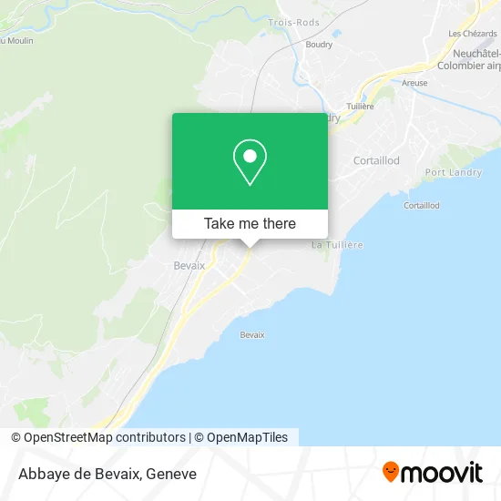 Abbaye de Bevaix map