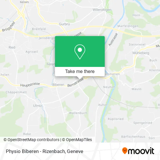 Physio Biberen - Rizenbach map