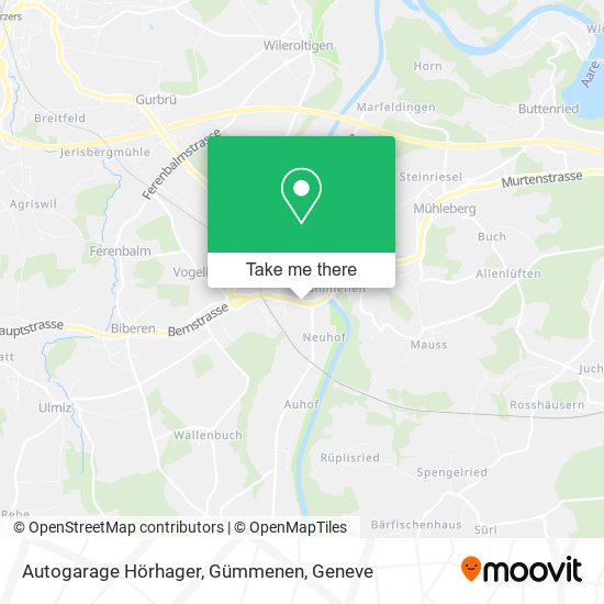 Autogarage Hörhager, Gümmenen map