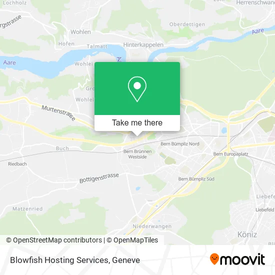 Blowfish Hosting Services map