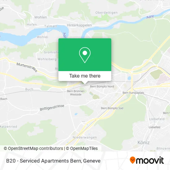 B20 - Serviced Apartments Bern map