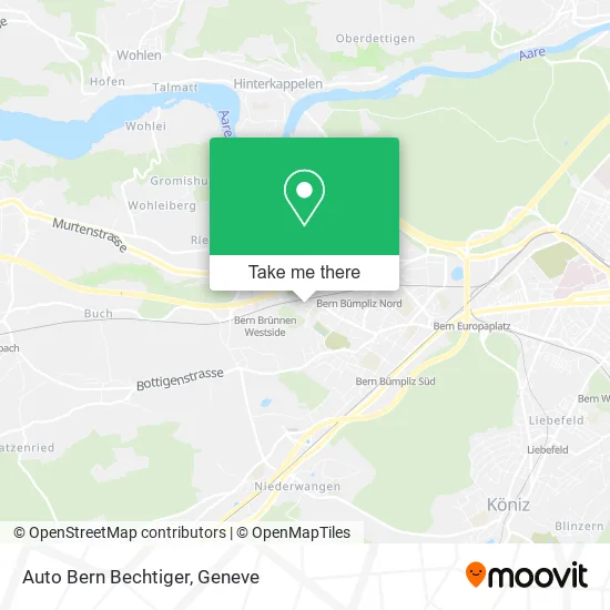 Auto Bern Bechtiger map