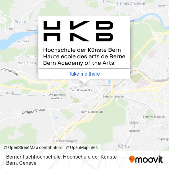 Berner Fachhochschule, Hochschule der Künste Bern map
