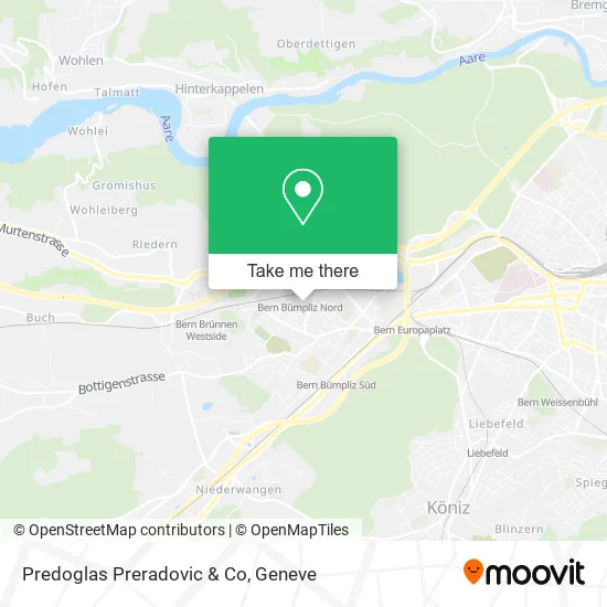 Predoglas Preradovic & Co map