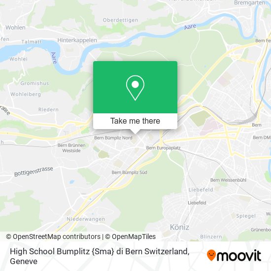 High School Bumplitz {Sma} di Bern Switzerland map