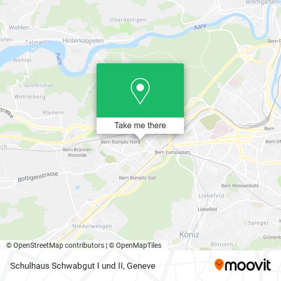 Schulhaus Schwabgut I und II map