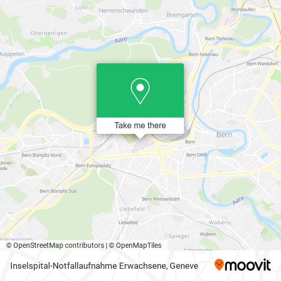 Inselspital-Notfallaufnahme Erwachsene map