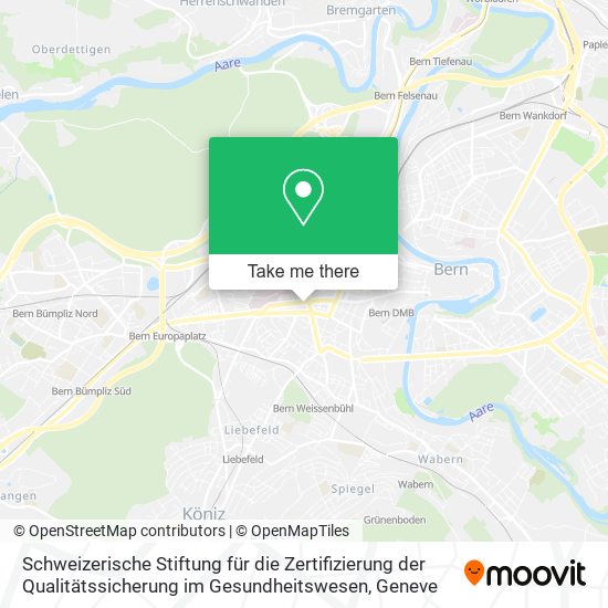 Schweizerische Stiftung für die Zertifizierung der Qualitätssicherung im Gesundheitswesen map