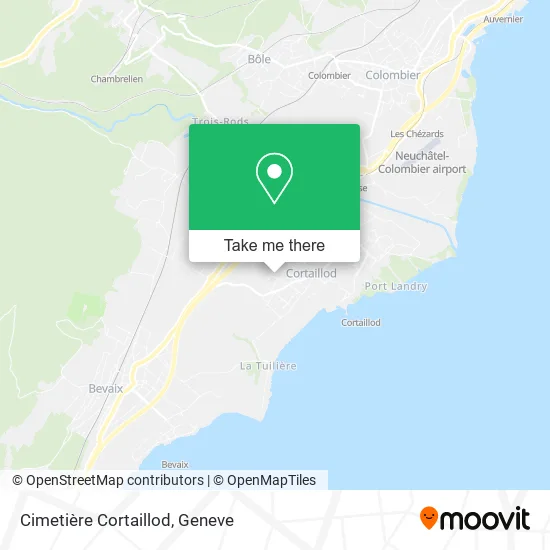 Cimetière Cortaillod map