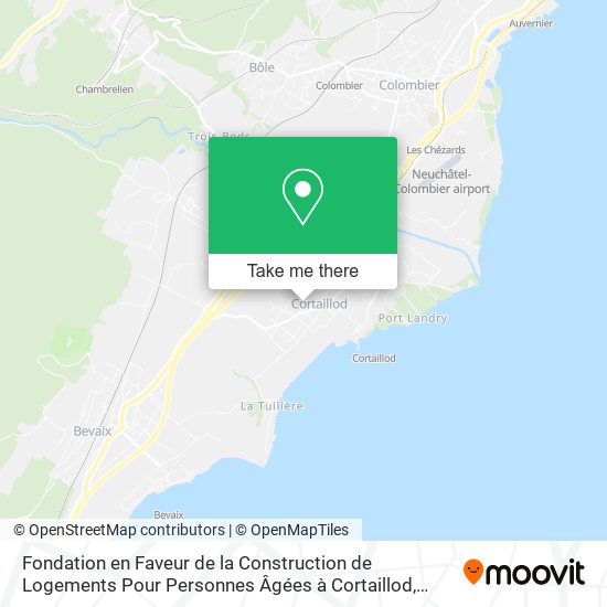 Fondation en Faveur de la Construction de Logements Pour Personnes Âgées à Cortaillod map