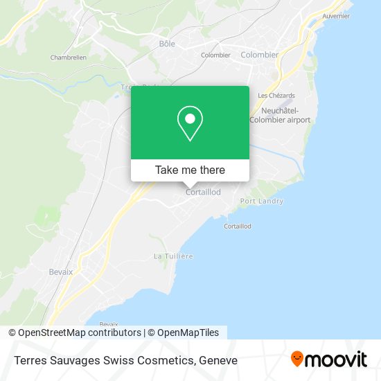 Terres Sauvages Swiss Cosmetics map