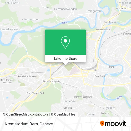 Krematorium Bern map