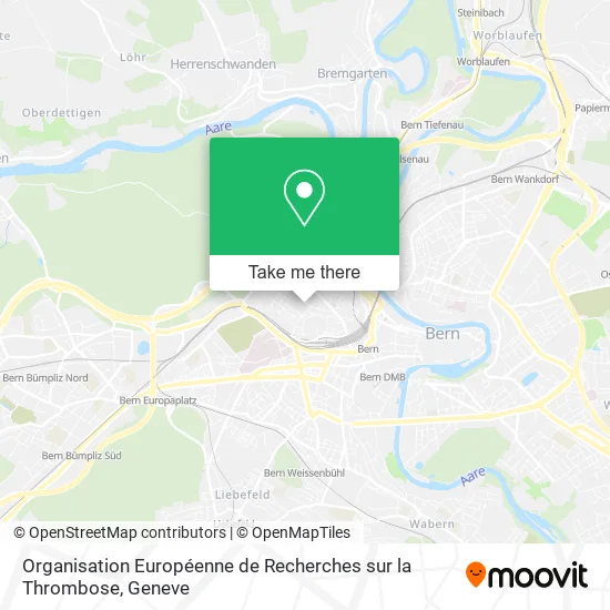 Organisation Européenne de Recherches sur la Thrombose map