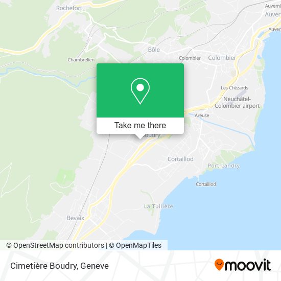 Cimetière Boudry map