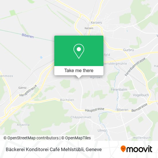 Bäckerei Konditorei Café Mehlstübli map