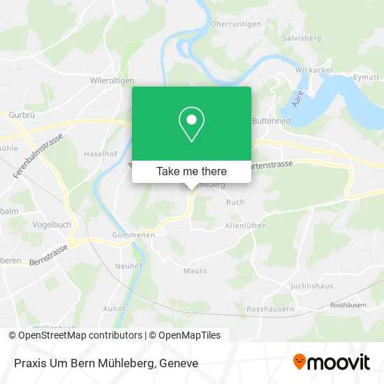 Praxis Um Bern Mühleberg map