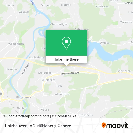 Holzbauwerk AG Mühleberg map