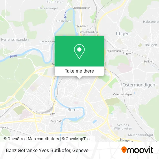 Bänz Getränke Yves Bütikofer map