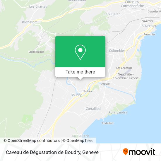 Caveau de Dégustation de Boudry map