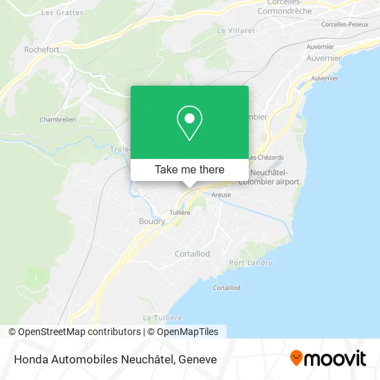 Honda Automobiles Neuchâtel map