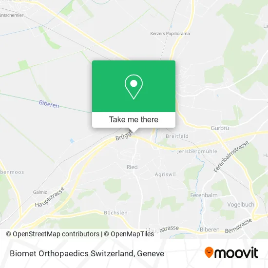 Biomet Orthopaedics Switzerland map