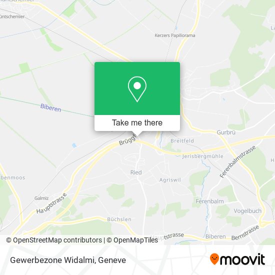 Gewerbezone Widalmi map