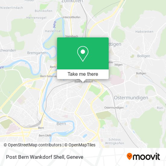Post Bern Wankdorf Shell map