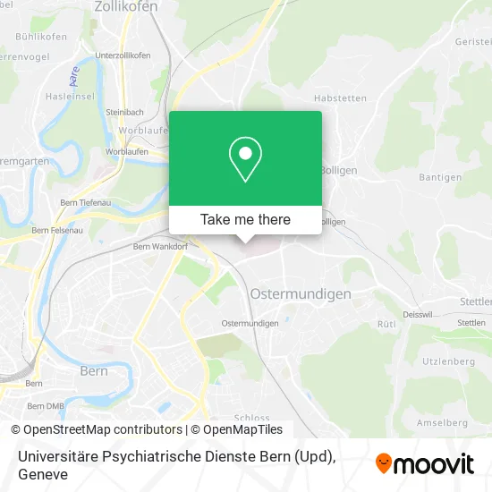 Universitäre Psychiatrische Dienste Bern (Upd) map