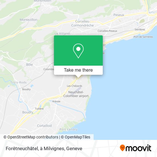 Forêtneuchâtel, à Milvignes map