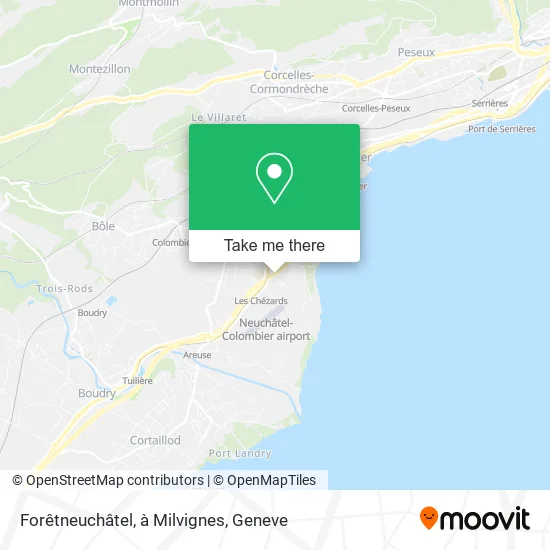 Forêtneuchâtel, à Milvignes plan