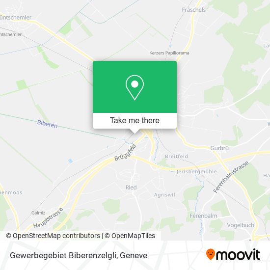 Gewerbegebiet Biberenzelgli map