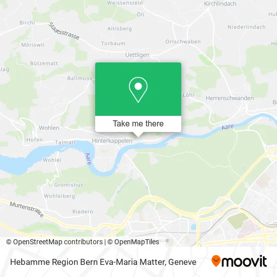 Hebamme Region Bern Eva-Maria Matter map
