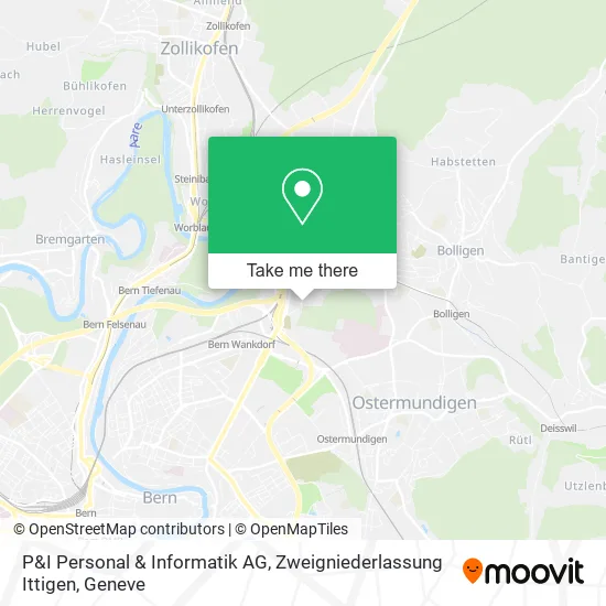 P&I Personal & Informatik AG, Zweigniederlassung Ittigen map