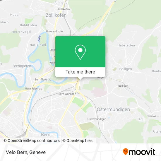 Velo Bern map