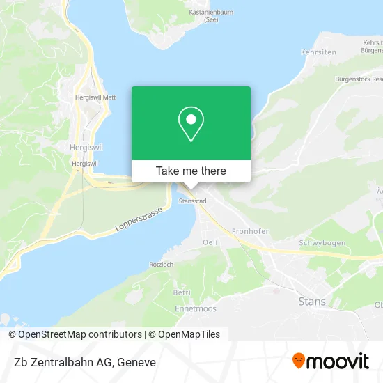 Zb Zentralbahn AG map