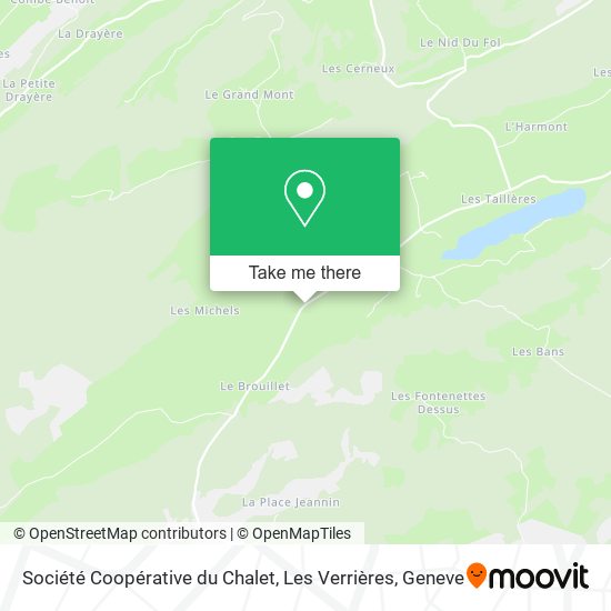 Société Coopérative du Chalet, Les Verrières map