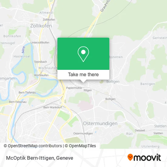 McOptik Bern-Ittigen map
