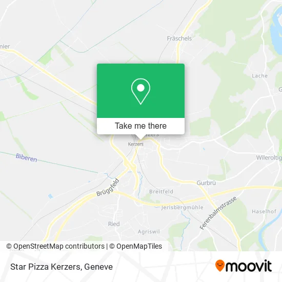 Star Pizza Kerzers map