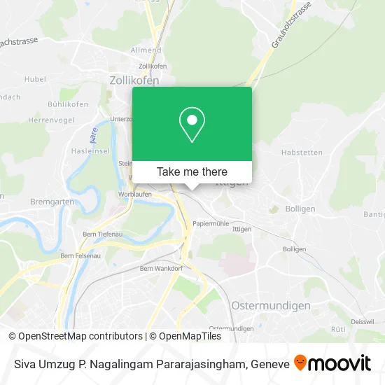 Siva Umzug P. Nagalingam Pararajasingham map