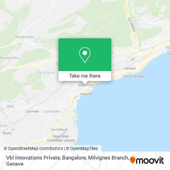 Vbl Innovations Private, Bangalore, Milvignes Branch map